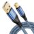 USB Printer Cable 3M,USB 2.0 Printer Cable A Male to B Male, Braided Nylon Scanner Cord for HP,Dell,Canon,Lexmark,Xerox,Brother,Samsung etc.Blue
