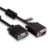 rhinocables VGA Extension Cable – 15 Pin VGA Male to Female Lead to Connect Monitor, PC, Laptop, Projector | High-Performance Shielded Video Cable Computer Screen Connector (Black, 1m)