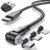 Magnetic Charging Cable 2M, 6 in 1 USB Cable Quick Charge 60 W, USB A/USB C to Type C Fast Charging Cable, 360°&180° Rotating Magnet Cable for Micro USB/Type C/iProduct Devices