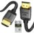 Silkland 4K@120Hz HDMI®2.1 Cable 2M Certified, [8K@60Hz, 4K@144Hz, 2K@240Hz] Ultra High Speed HDMI® Cable 48Gbps Upgrade Braided, VRR, HDR, eARC, HDCP2.3, Compatible for Xbox Series X/PS5/PS4/TV