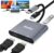 Herfair USB C to Dual HD Adapter,4 in 1 HD Splitter for 2 Monitors 4K@60Hz,USB 3.0,PD 100W,Type C to Dual Monitors Adapter Multiport Cable, USB C Hub 4K@60Hz for MacBook (Extend Mode not for macOS)