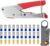 Coax Cable Crimper, CYLBAQ Coaxial Cable Compression Tool Kit with Crimp Tool, F Type Connector Compression Tools Set Coax Crimper Tools Kit for RG6/59/58 with RG6 Coaxial Cable Connectors