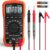 Multimeter Digital Multimeter Voltage Tester Volt Meter Ohmmeter Ammeter AC DC OHM Continuity Circuit Resistance Diode Electrical Tester with Test Leads Backlight LCD Display
