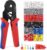 Crimping Tools Set, Crimping Plier Set, 0.25-10mm² Ferrule Crimper Tool Kit with 1800 Wire End Connectors, Self-Adjustable Ratchet Bootlace Cables Crimp Tools, Wire Crimper Plier Set