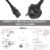 UK Computer Power Cable, 5m Replacement AC Power Cord, 13A 250V BS 1363 to C13 Kettle Lead/UK Power Cord, Power Supply Cable, TV/Monitor Power Cable,black
