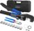 8 Ton Hydraulic Crimping Tool Set with 9 Dies 4-70mm²（12AWG-2/0AWG） 10in Cable Cutter, for Professional Use, Suitable for Crimping Terminals of Electrical Cables in Various Sizes