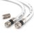 G-PLUG RG6 Coaxial TV Aerial Cable 10m with F-Type Connectors, 75 Ohm – for Freeview, Sky, Virgin Media, Satellite & Broadband (White)