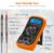 ULTRICS Digital Multimeter, Voltmeter Ammeter Ohmmeter Circuit Checker with Backlight LCD Test Leads, Portable Multi Tester Measures OHM AC DC Voltage Current Resistance Continuity Diodes Transistor