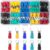 200 Pcs Electrical Insulated Wire Connectors Kit, Wire Terminals Lug Set, Mixed Ring Spade Butt Forks Quick Disconnect Crimp Cable Terminals Connectors for Home Automotive Wiring (Five 200)