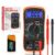 Digital Multimeter Voltmeter Battery Voltage Multi Tester Continuity Tester Ohm Volt Ampere Meter AC/DC Voltage Current Resistance Diode Transistor, Large LCD Display and Backlight