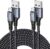 Micro USB Cable,2Packs 1M 2M USB A to Micro Charging Cable Braided Android Charger Cord Compatible for Samsung S7/S6/S5, Kindle Fire,Fire HD Tablets,PS4 Controller,HTC, Huawei, Sony, Nexus, Nokia.etc