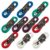 VisioSound 10 x 10m Male to Female XLR Mic Leads/Balanced Microphone cables / 8 Colours / 10 Pack Multi-Coloured