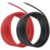 QWORK® 10 AWG 5.3mm² Silicone Wire, 2.5m Black 2.5m Red, 1050 Strands Tinned Copper Electrical Cable Flexible Battery Cable