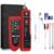 Proster Wire Tracker RJ11 RJ45 Finder Ethernet LAN Multifunction Toner Tracer Network Cable Collation Telephone Line Tester Continuity Checking (Red)