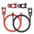 CERRXIAN 1 Pair Battery Connector Wires 10AWG Red and Black Car Battery Cable Aluminum Alloy Connector Clamp for Automotive Marine Solar Motorhome Motorcycle