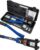 AMZCNC Hydraulic Crimping Tool 16T with 13 Dies of 8-300mm² in Thick Chrome, Insulated Handle, Steel Body, Ideal for Terminating Copper/Aluminum Lugs Terminals