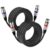 10M XLR cables 2 Packs,XLR Male to Female 3 Pins Balanced Microphone Cable for Studio Recorder, Mic, Mixer, Speaker System, Phantom Power