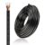 10M 24Gauge 5×0.2mm²Electrical Cable 5 Core Tinned Copper Cable UL2464 Stranded Wire 2.3A Low Voltage Extension Black PVC Sheathed for Control Signals Or Lighting
