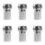 6 PCS F Head Cable TV Connector Adapter Set – RG6 Straight Plug Coaxial Line for Home Box