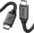 Silkland Certified USB4 Cable for Thunderbolt 4 Cable, Compatible with USB C 3.2 Gen 2, 40Gbps, 8K@60Hz, PD3.1 240W 48V/5A USBC for iPhone 16/Pro/Pro Max, MacBook Pro, iPad Pro, iMac, Dock, Display 1M