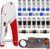 Taiss Coax Cable Crimper Tool Kit: 20 RG59/6 F-style Compression Connectors, Stripper, Compression Tool
