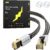 Cat 8 Ethernet Cable 3M, High Speed Gigabit Nylon Braided Lan Network Cat8 Patch Cord, 40Gbps 2000Mhz RJ45 Flat Cable Shielded, Indoor&Outdoor for Modem/Router/switch, Faster than Cat5e/Cat6/Cat7