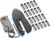 eSynic Professional Coax Crimping Tool F Type Connector Compression Tool Set Coax Cable Crimper Tool Kit for RG59 RG6 with 20Pcs RG6 Coaxial Cable Connectors&Adjustable Coaxial Cable Cutter (Black)