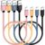 USB C Cable 50cm 4 Packs, 18W Short Type C Cord Fast Charge USB 2.0 Data Braided Compatibile with Samsung Galaxy S22 S21 S20 Ultra 5G, Google Pixel, Power Bank and Other Type C Devices