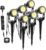 ECOWHO Garden Spotlights Mains, 21m Extendable Outdoor Spike Lights 12V LED Pathway Lighting IP65 Waterproof Electric Garden Uplighter for Path Yard Patio (18W 6-Packs Warm White), Wall/Spike Mounted