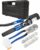 AMZCNC Hydraulic Crimping Tool Max.10T with 9 Dies of 4-70mm² in Thick Chrome, Insulated Handle, Steel Body, Ideal for Terminating Copper/Aluminum Lugs Terminals (10T(4-70mm²)+Cut)