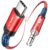 JSAUX USB C to 3.5mm Jack Audio Aux Cable [1M], Aux to USB C Headphone Type C Male Car Stereo Cord Adapter Compatible with iPhone 17 Air/16/15 Pro Max, Galaxy S25 S24 S23 Ultra, iPad Pro, Pixel-Red
