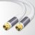 Tiierzon RG6 Coaxial Cable 3M，Low Loss High Speed Coax cable Cord Extender for HD TV, Dish, Satellite, Antenna, TV Cable (White, 3M)