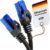 KabelDirekt – Network Cable – Transfers 10Gbps & fibre optic internet speed – Ethernet & LAN Cable – 10m, Available in 0.25-30m – For Gigabit networks, routers/modems, RJ45 (black/blue)