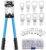 Polegas HX-50B Battery Cable Lug Crimping Tool Kit, Wire Crimping Tool with 60 PCS Copper Ring Terminals for Crimping Wire Cable from 6-50mm² (AWG 10-1/0), Heavy Duty Crimper for Battery Wire Terminal