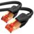 Cat 8 Ethernet Cable 0.5m-12pack short,High Speed Network Internet Cable 1m 2m 3m 40Gbps 2000Mhz Gold Plated Gigabit Patch Cords (0.5m-12pack black round cable) Compatible with Cat 7/6/5e/5