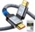 10K 8K HDMI Cable 2M Certified, Snowkids HDMI 2.1 Cable Ultra HD High Speed 48Gbps, 8K@60Hz 4K@120Hz HDMI Lead eARC HDR10 HDCP 2.2/2.3, Compatible for PS5/4 for X-box/HDTV/Blu-ray