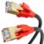 Soibke Ethernet Cable 5m, Cat 8 High Speed SFTP Shielded Internet Network Cable RJ45 Gigabit 40Gbps 2000MHz 26AWG POE Black LAN Patch Cord for Router Modem (5 Clips)