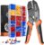 Insulated Crimping Tools, Preciva 0.5-1.5/1.5-2.5/4-6mm²(A.W.G. 20-10) Crimping Tool, with 370pcs terminals. Suits Electrical Wiring Repair, Car, Van, Motorbike etc
