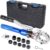 AMZCNC Hydraulic Crimping Pliers Ø12-28mm Copper Pipe Crimper Plumbing Crimping Tool for Copper Pipe Press with 5pcs Copper 12,15,18,22,28mm and 4pcs PEX-AL-PEX 16,20,26,32mm