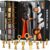 SOMELINE Spade Connectors Crimping Tool Set, with 14 Types Crimp Connectors and 0.25–2.5 mm² (AWG 24–14) Crimping Pliers – Non-Insulated Spade Terminals Electrical Connectors Kit
