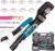 Hand Operated Hydraulic Crimping Tool Range 12 AWG-2/0 AWG for Cable lugs Hydraulic Crimping Crimper Wire Terminal Lug Tool with 9 Pairs Dies