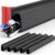 Mokani Cable Management Under Desk, 6 X 15.7in Desk Cord Cable Organizer, No-Drill Cable Raceway, Self-Adhesive Wire Organizer Cable Concealer, Cord Cover Cable Hider Cable Management Tray (Black)