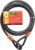 Burg-Wachter 124C Double Loop Vinyl Coated Multi-Stranded Braided Steel Cable with Self Coiling, Black, 12mm x 4.5m