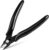 Ainiv 1PC Micro Wire Cutter, Spring-Loaded Side Cutting Pliers Flush Cutters, Precision Diagonal Cutting Pliers in CRV Steel, Wire Snips for Electrical, Homes, Craft, Jewellery, 3D Print Models-Black