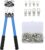 aleawol Battery Cable Crimping Tool for 10-1/0 AWG, Wire Terminal Crimping Crimps Set, Heavy Duty Hand Electrician Pliers with 60Pcs Copper Ring