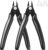 BOENFU Wire Cutter 2 Pack Precision Flush Cutters Side Cutter Small Cable Snips Diagonal Pliers for Cable Tie, 3D Print, Plastic Models, Jewelry, Electronics, Black, 5 Inches