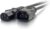 C2G 88502 18 AWG Computer Extension Cord (IEC320C13 to IEC320C14) 3 Foot Kettle Lead/Power Cable, Black, 1 Metre