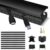 Cable Trunking Kit – 9 Pieces, 3.5 Meter Open Slot Desk Cable Management, Self-Adhesive Cable Tidy, Hide Cords for PC, Wire Raceway Cover for Home Office – 9 X L39cm W4cm H2cm, Black