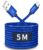 CLEEFUN 5m/16ft Extra Long USB C Cable, Durable USB-A to Type-C Fast Charging Nylon Charger Cord for Samsung Galaxy Note 20 10 + S20 S10 S9 S8 S21, Pixel,Switch,and More USB-C SmartPhones, Tablet