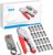 eSynic Professional Coax Crimping Tool F Type Connector Compression Tool Set Coax Cable Crimper Tool Kit for RG6 with 20Pcs RG6 Coaxial Cable Connectors and a Adjustable Rotary Coaxial Cable Cutter